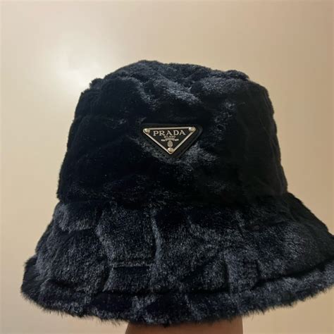 fluffy prada bucket hat|Prada bucket hat japan.